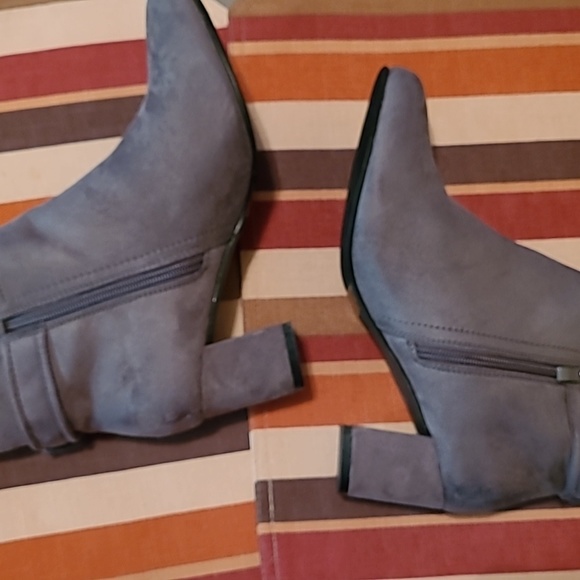 New, never worn faux suede booties! - Picture 5 of 8
